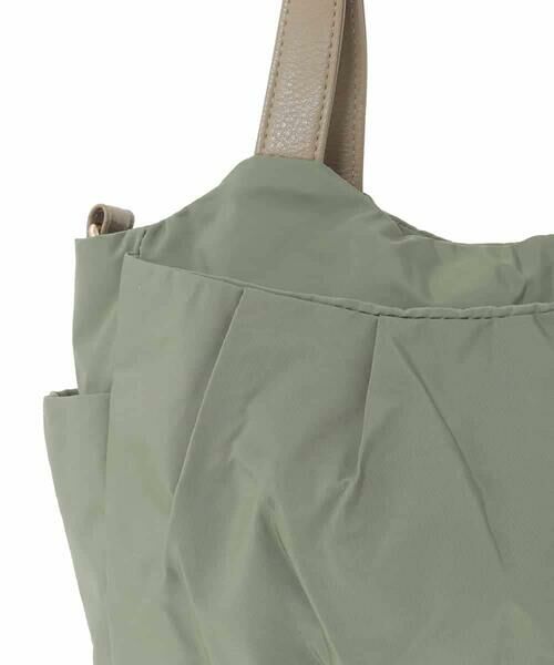 MK MICHEL KLEIN BAG / エムケーミッシェルクランバッグ トートバッグ | [2WAY/軽量/多機能ポケット]ニュアンス柄タックデザイントートバッグ | 詳細19