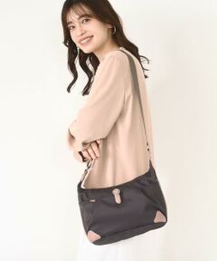 MK MICHEL KLEIN BAG / エムケーミッシェルクランバッグ ショルダーバッグ | [撥水/500g以下の軽量]レザーポイントナイロンショルダーバッグ