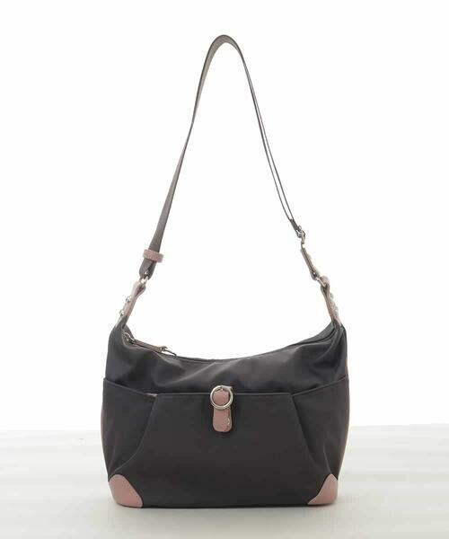 MK MICHEL KLEIN BAG / エムケーミッシェルクランバッグ ショルダーバッグ | [撥水/500g以下の軽量]レザーポイントナイロンショルダーバッグ | 詳細1