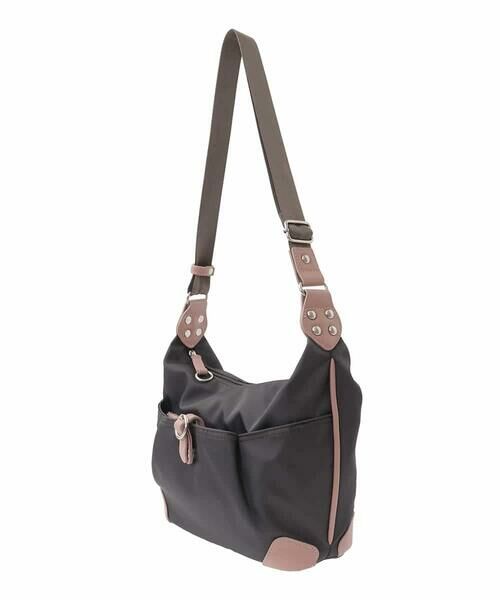 MK MICHEL KLEIN BAG / エムケーミッシェルクランバッグ ショルダーバッグ | [撥水/500g以下の軽量]レザーポイントナイロンショルダーバッグ | 詳細3