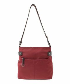 MK MICHEL KLEIN BAG / エムケーミッシェルクランバッグ ショルダーバッグ | [撥水/500g以下の軽量]アクセントレザースクエアショルダーバッグ