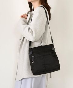 MK MICHEL KLEIN BAG / エムケーミッシェルクランバッグ ショルダーバッグ | [撥水/500g以下の軽量]アクセントレザースクエアショルダーバッグ