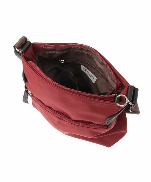 MK MICHEL KLEIN BAG / エムケーミッシェルクランバッグ ショルダーバッグ | [撥水/500g以下の軽量]アクセントレザースクエアショルダーバッグ | 詳細12