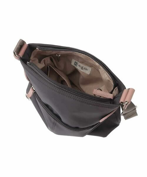 MK MICHEL KLEIN BAG / エムケーミッシェルクランバッグ ショルダーバッグ | [撥水/500g以下の軽量]アクセントレザースクエアショルダーバッグ | 詳細14