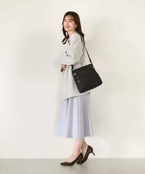 MK MICHEL KLEIN BAG / エムケーミッシェルクランバッグ ショルダーバッグ | [撥水/500g以下の軽量]アクセントレザースクエアショルダーバッグ | 詳細18