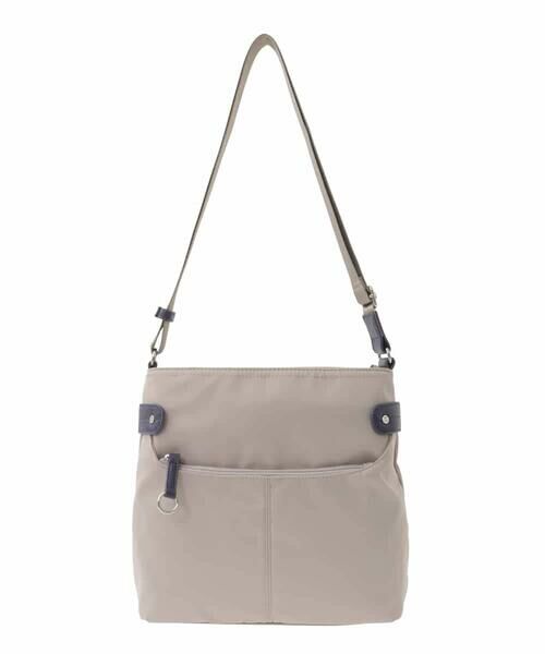 MK MICHEL KLEIN BAG / エムケーミッシェルクランバッグ ショルダーバッグ | [撥水/500g以下の軽量]アクセントレザースクエアショルダーバッグ | 詳細2