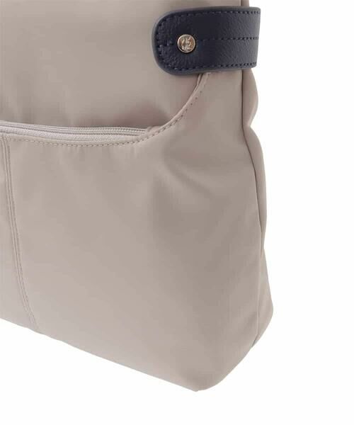 MK MICHEL KLEIN BAG / エムケーミッシェルクランバッグ ショルダーバッグ | [撥水/500g以下の軽量]アクセントレザースクエアショルダーバッグ | 詳細8