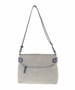 MK MICHEL KLEIN BAG / エムケーミッシェルクランバッグ ショルダーバッグ | [撥水/500g以下の軽量]アクセントレザーコンパクトショルダーバッグ