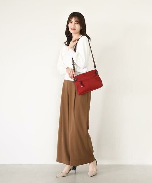 MK MICHEL KLEIN BAG / エムケーミッシェルクランバッグ ショルダーバッグ | [撥水/500g以下の軽量]アクセントレザーコンパクトショルダーバッグ | 詳細18