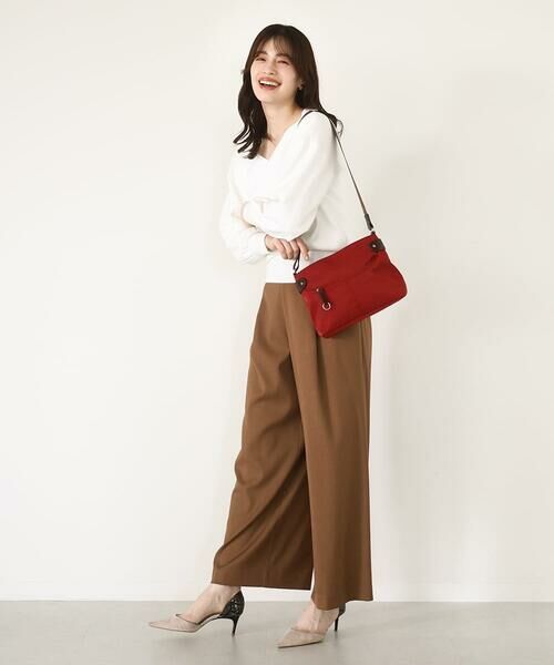 MK MICHEL KLEIN BAG / エムケーミッシェルクランバッグ ショルダーバッグ | [撥水/500g以下の軽量]アクセントレザーコンパクトショルダーバッグ | 詳細19