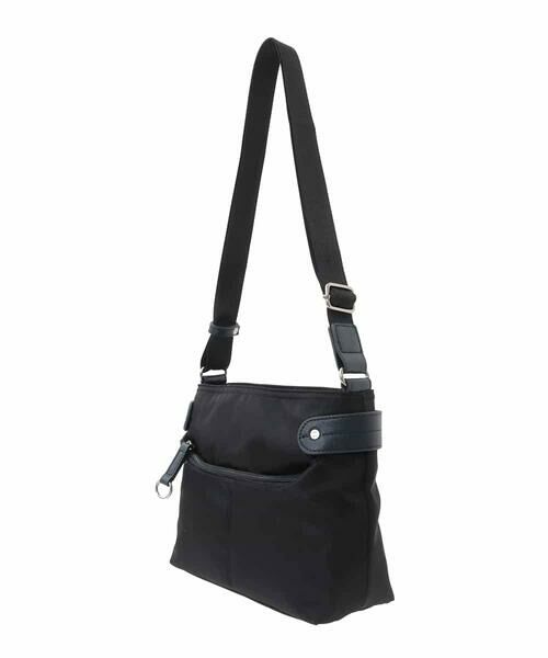 MK MICHEL KLEIN BAG / エムケーミッシェルクランバッグ ショルダーバッグ | [撥水/500g以下の軽量]アクセントレザーコンパクトショルダーバッグ | 詳細4