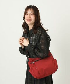 MK MICHEL KLEIN BAG / エムケーミッシェルクランバッグ ショルダーバッグ | [撥水/500g以下の軽量]アクセントレザーショルダーバッグ