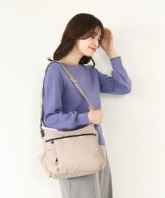 MK MICHEL KLEIN BAG / エムケーミッシェルクランバッグ ショルダーバッグ | [撥水/500g以下の軽量]アクセントレザーショルダーバッグ