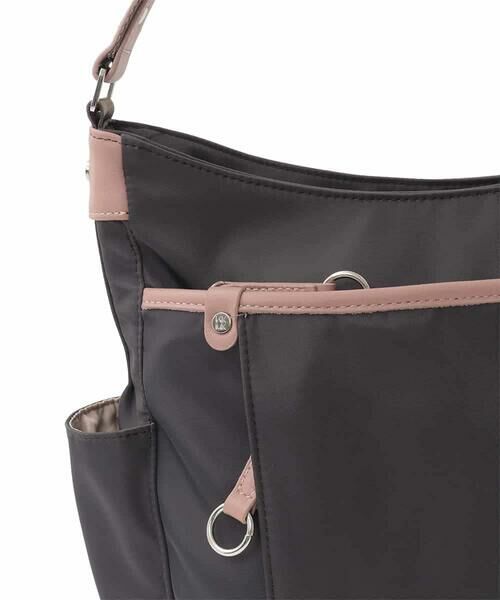 MK MICHEL KLEIN BAG / エムケーミッシェルクランバッグ ショルダーバッグ | [撥水/500g以下の軽量]アクセントレザーショルダーバッグ | 詳細11