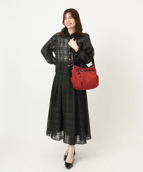 MK MICHEL KLEIN BAG / エムケーミッシェルクランバッグ ショルダーバッグ | [撥水/500g以下の軽量]アクセントレザーショルダーバッグ | 詳細19