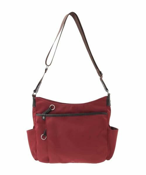 MK MICHEL KLEIN BAG / エムケーミッシェルクランバッグ ショルダーバッグ | [撥水/500g以下の軽量]アクセントレザーショルダーバッグ | 詳細2