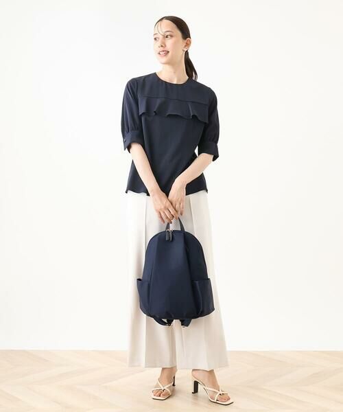 MK MICHEL KLEIN BAG / エムケーミッシェルクランバッグ リュック・バックパック | [撥水/A4収納可]タックデザインラウンドジップリュック | 詳細15