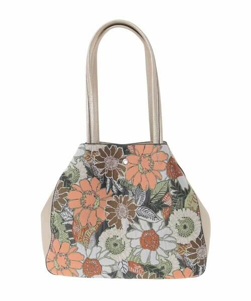 MK MICHEL KLEIN BAG / エムケーミッシェルクランバッグ トートバッグ | ボタニカル柄ジョイントデザイントートバッグ | 詳細1