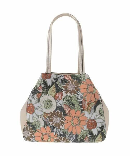 MK MICHEL KLEIN BAG / エムケーミッシェルクランバッグ トートバッグ | ボタニカル柄ジョイントデザイントートバッグ | 詳細3