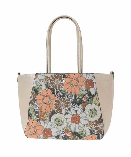 MK MICHEL KLEIN BAG / エムケーミッシェルクランバッグ トートバッグ | ボタニカル柄ジョイントデザイントートバッグ | 詳細8