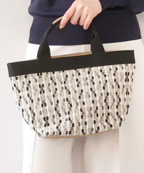 MK MICHEL KLEIN BAG / エムケーミッシェルクランバッグ トートバッグ | マルチカラー刺繍デザイントートバッグ（ブラック）