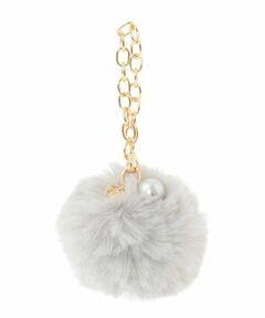 MK MICHEL KLEIN BAG / エムケーミッシェルクランバッグ チャーム | パールモチーフ付きファーチャーム