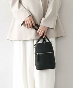 MK MICHEL KLEIN BAG / エムケーミッシェルクランバッグ ショルダーバッグ | 牛革ラウンドジップショルダーバッグ