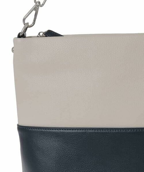 MK MICHEL KLEIN BAG / エムケーミッシェルクランバッグ ショルダーバッグ | [2WAY]バイカラースクエアレザーバッグ | 詳細14