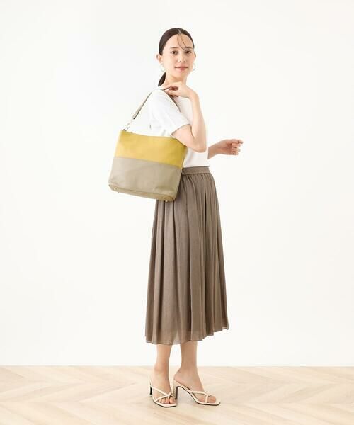 MK MICHEL KLEIN BAG / エムケーミッシェルクランバッグ ショルダーバッグ | [2WAY]バイカラースクエアレザーバッグ | 詳細18