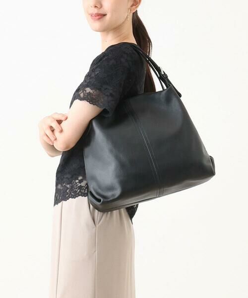 MK MICHEL KLEIN BAG / エムケーミッシェルクランバッグ トートバッグ | 台形カウレザートートバッグ | 詳細15