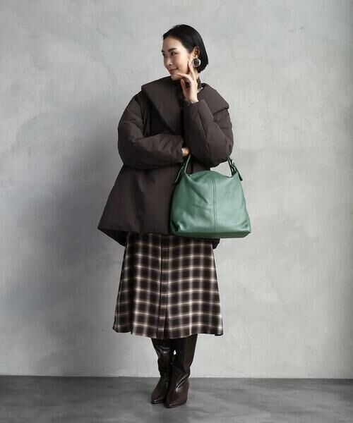 MK MICHEL KLEIN BAG / エムケーミッシェルクランバッグ トートバッグ | 台形カウレザートートバッグ | 詳細17