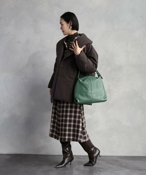 MK MICHEL KLEIN BAG / エムケーミッシェルクランバッグ トートバッグ | 台形カウレザートートバッグ | 詳細18