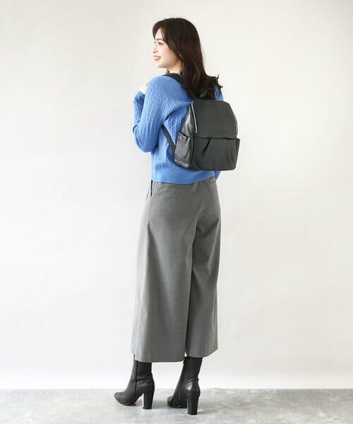 MK MICHEL KLEIN BAG / エムケーミッシェルクランバッグ リュック・バックパック | タックデザインカウレザーリュック | 詳細12