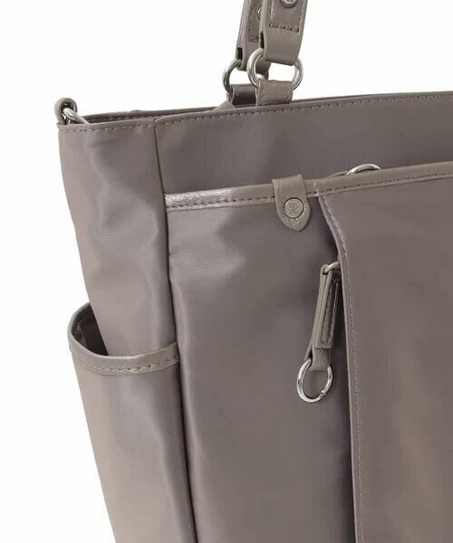 MK MICHEL KLEIN BAG / エムケーミッシェルクランバッグ トートバッグ | [2WAY]レザーパイピングナイロンスクエアトートバッグ | 詳細11