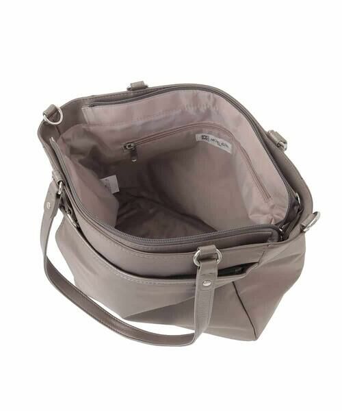 MK MICHEL KLEIN BAG / エムケーミッシェルクランバッグ トートバッグ | [2WAY]レザーパイピングナイロンスクエアトートバッグ | 詳細12