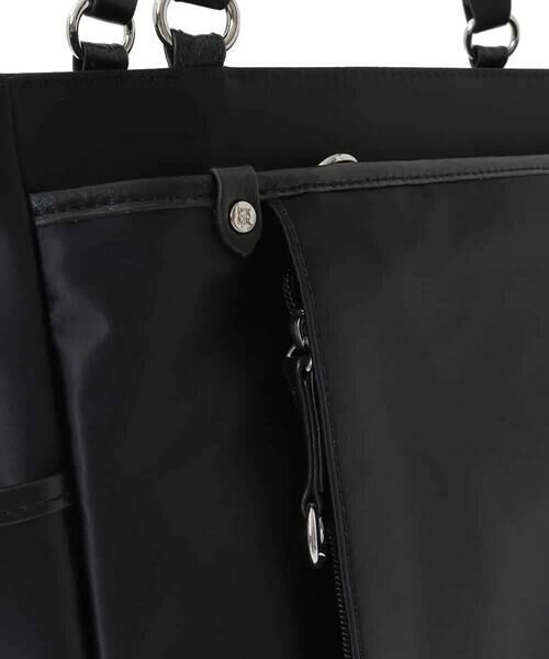 MK MICHEL KLEIN BAG / エムケーミッシェルクランバッグ トートバッグ | [2WAY]レザーパイピングナイロンスクエアトートバッグ | 詳細13