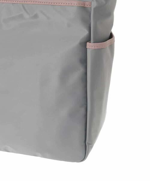 MK MICHEL KLEIN BAG / エムケーミッシェルクランバッグ トートバッグ | [2WAY]レザーパイピングナイロンスクエアトートバッグ | 詳細7