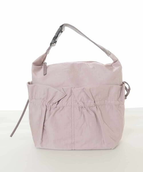 MK MICHEL KLEIN BAG / エムケーミッシェルクランバッグ ショルダーバッグ | [A4収納可]ギャザーポケットナイロンバッグ | 詳細1