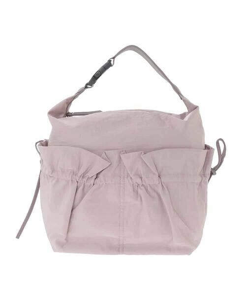 MK MICHEL KLEIN BAG / エムケーミッシェルクランバッグ ショルダーバッグ | [A4収納可]ギャザーポケットナイロンバッグ | 詳細2