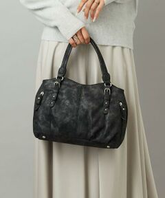 MK MICHEL KLEIN BAG / エムケーミッシェルクランバッグ トートバッグ | [2WAY]シャイニーカラーベルトデザインラウンドトートバッグ