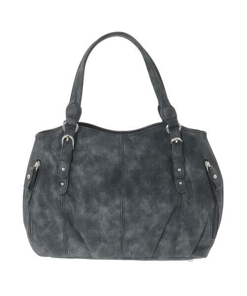 MK MICHEL KLEIN BAG / エムケーミッシェルクランバッグ トートバッグ | [2WAY]シャイニーカラーベルトデザインラウンドトートバッグ | 詳細12