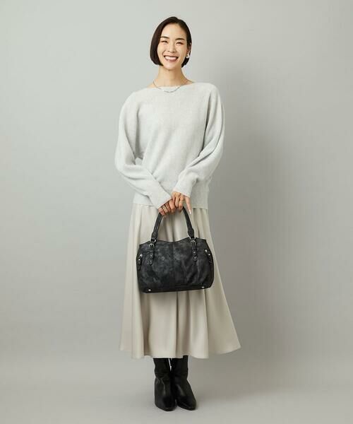 MK MICHEL KLEIN BAG / エムケーミッシェルクランバッグ トートバッグ | [2WAY]シャイニーカラーベルトデザインラウンドトートバッグ | 詳細15