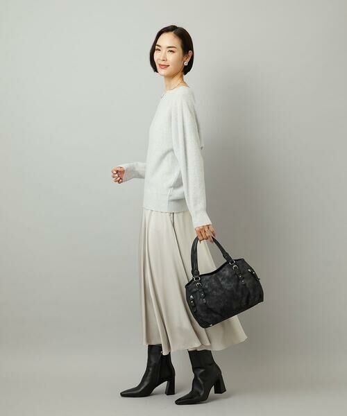 MK MICHEL KLEIN BAG / エムケーミッシェルクランバッグ トートバッグ | [2WAY]シャイニーカラーベルトデザインラウンドトートバッグ | 詳細16