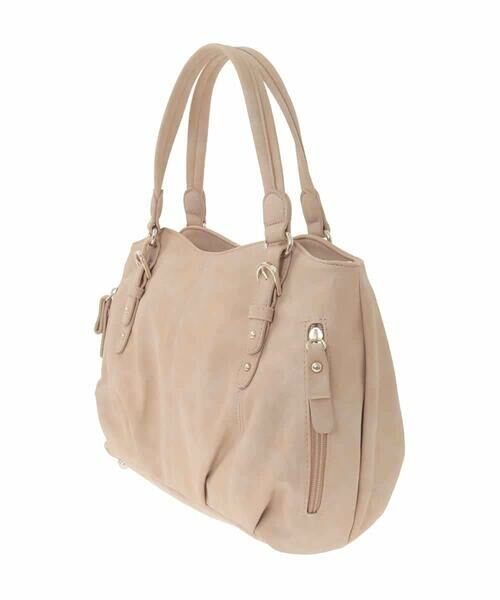 MK MICHEL KLEIN BAG / エムケーミッシェルクランバッグ トートバッグ | [2WAY]シャイニーカラーベルトデザインラウンドトートバッグ | 詳細2