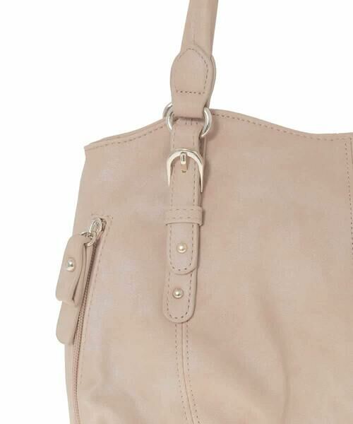 MK MICHEL KLEIN BAG / エムケーミッシェルクランバッグ トートバッグ | [2WAY]シャイニーカラーベルトデザインラウンドトートバッグ | 詳細5