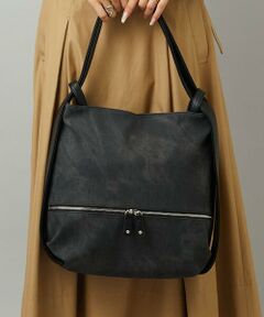 MK MICHEL KLEIN BAG / エムケーミッシェルクランバッグ トートバッグ | [2WAY/A4収納可]デニム風デザイン変形トートバッグ