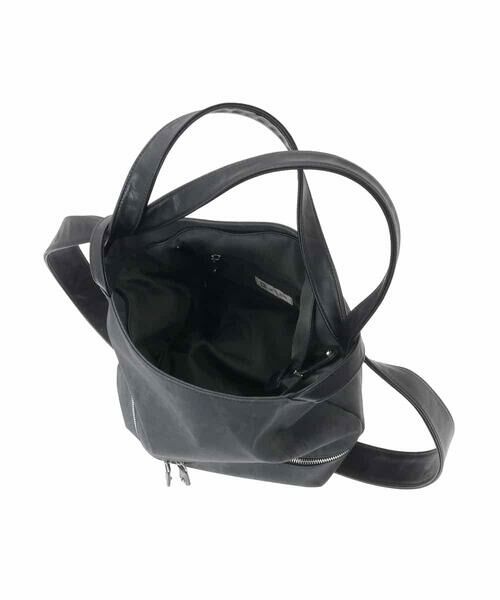 MK MICHEL KLEIN BAG / エムケーミッシェルクランバッグ トートバッグ | [2WAY/A4収納可]デニム風デザイン変形トートバッグ | 詳細10