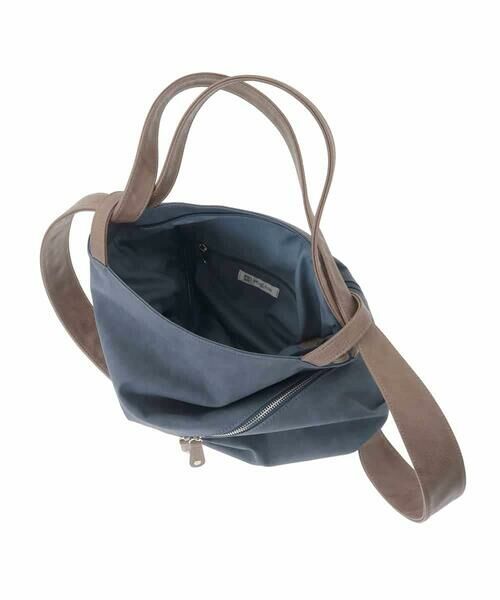 MK MICHEL KLEIN BAG / エムケーミッシェルクランバッグ トートバッグ | [2WAY/A4収納可]デニム風デザイン変形トートバッグ | 詳細12