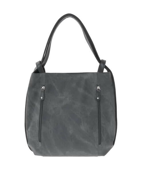 MK MICHEL KLEIN BAG / エムケーミッシェルクランバッグ トートバッグ | [2WAY/A4収納可]デニム風デザイン変形トートバッグ | 詳細4