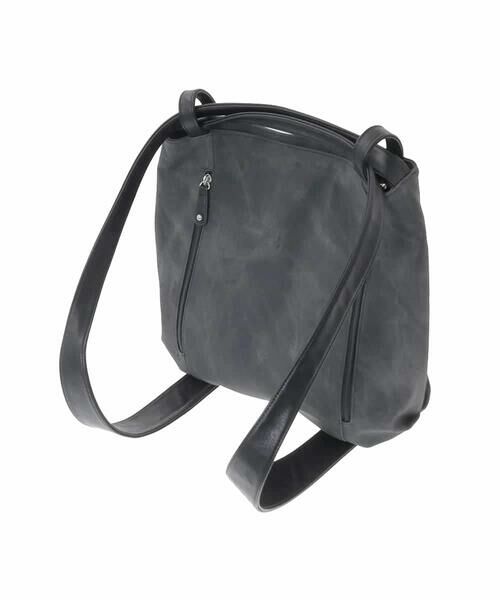 MK MICHEL KLEIN BAG / エムケーミッシェルクランバッグ トートバッグ | [2WAY/A4収納可]デニム風デザイン変形トートバッグ | 詳細5